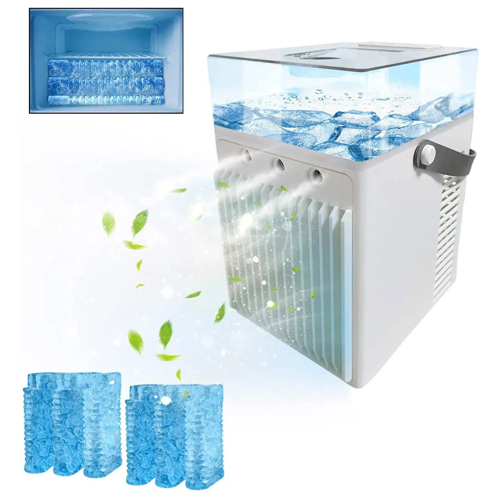 

Mini Air Conditioner Air Cooler Fan Water Cooling Fan Air Conditioning For Room Office Mobile Portable Air Conditioner For S3h6