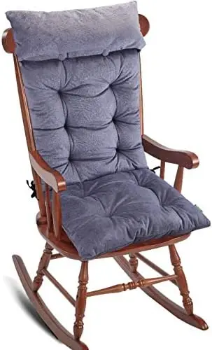 Cushion,soft Thicken Rocking Chair Cushion Set With Detachable Neck Pillow Back Support,comfy Chair Cushion Pad With Ties