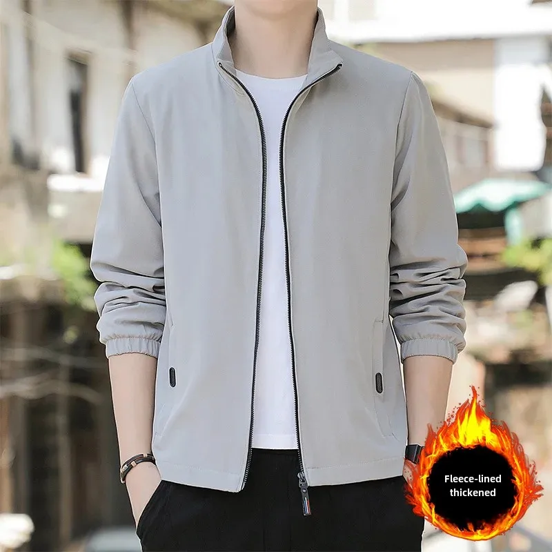 Мужская куртка на флисовой подкладке Повседневная модная новая модель