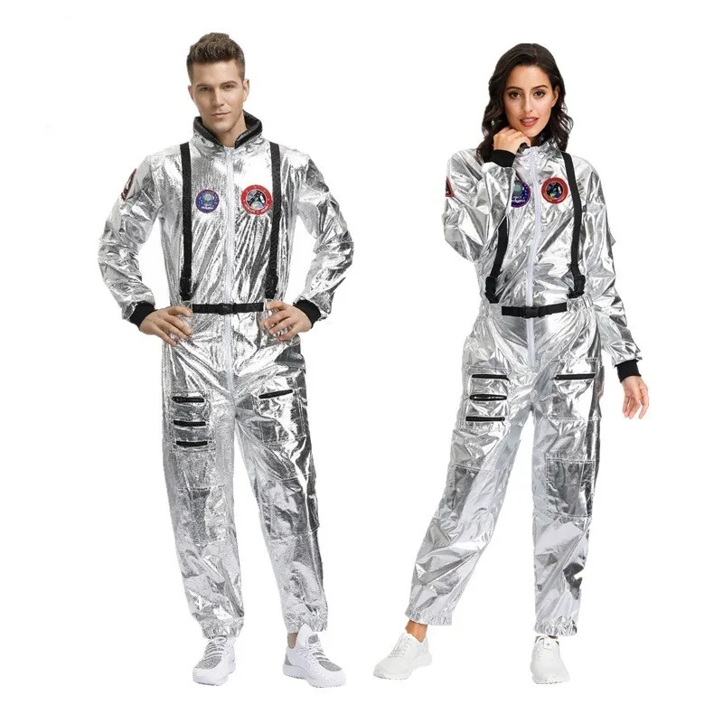 

2023 New Halloween Couple Wandering Earth Space Suit Collective Party Cosplay Costume Astronaut Pilot Costume