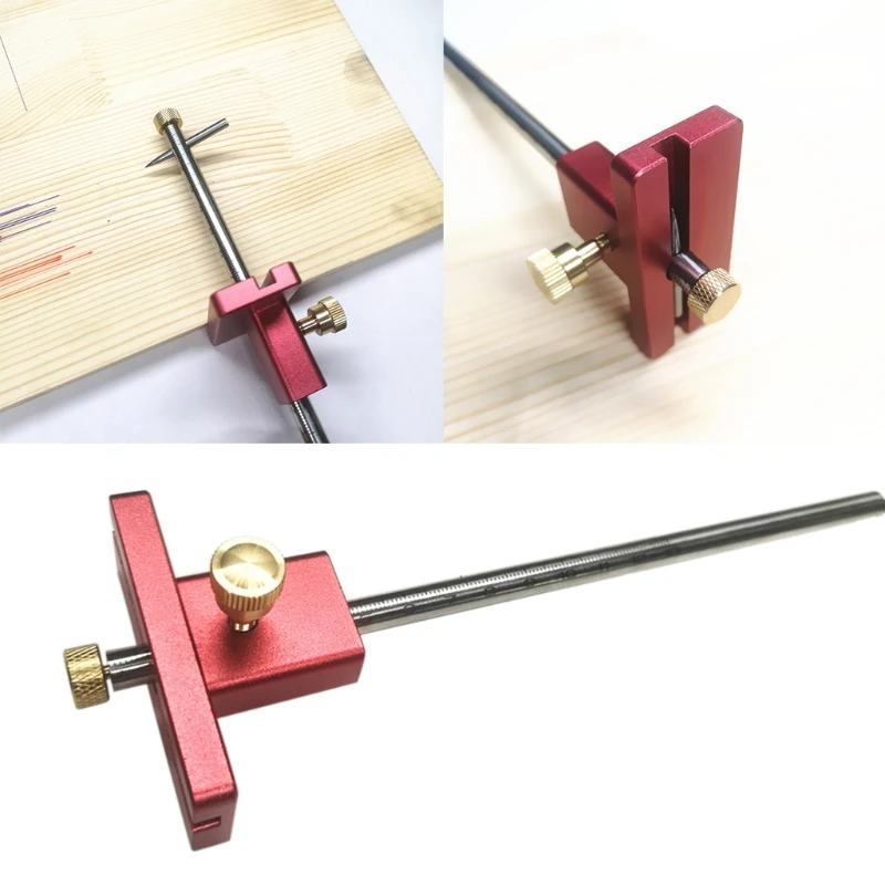 

Woodworking Tool Right Angle Clamp Positioning Holder European Scribe Blade wooden Scribe-line Woodworking Crossed-out M4YD