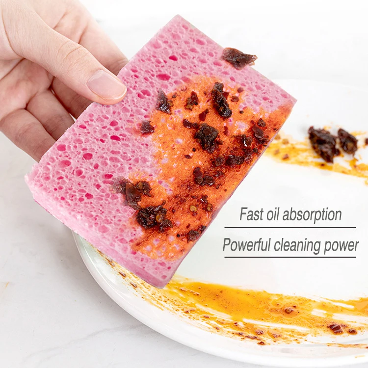 

Kitchen Tools Wood Pulp Sponge New Dishwashing Dishwasher Cleaning Home Absorbing Water Oil Dish Towel Household Washing Rag