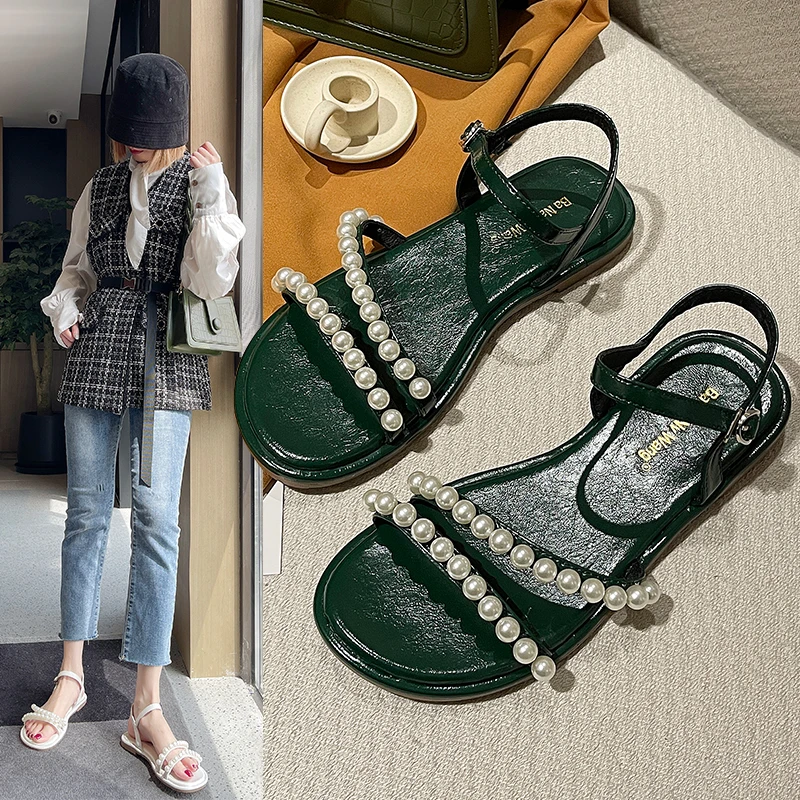 

2022 Summer Sale Of Women's Shoes Luxury Sandals High Heels Suit Female Beige New Fashion Low High-heeled Black Girls Clear