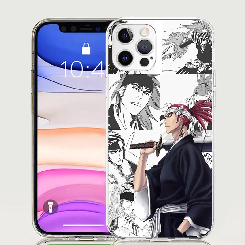 Чехол для телефона Ichigo Kenpachi Bleach Anime Apple iPhone 16 15 14 13 12 11 Pro Max XS X 7 + 8 Plus SE с мягким