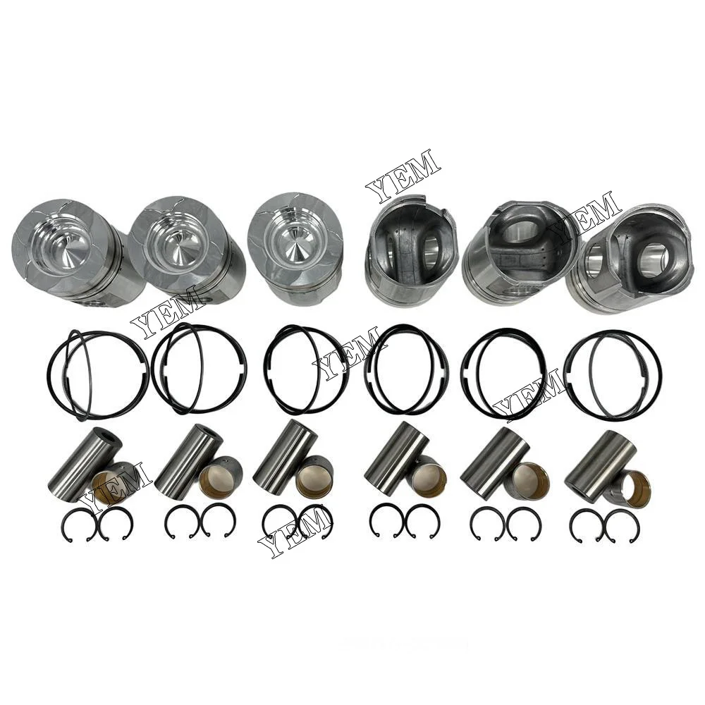 Поршневой комплект двигателя 6D125 с кольцом STD для KOMATSU.