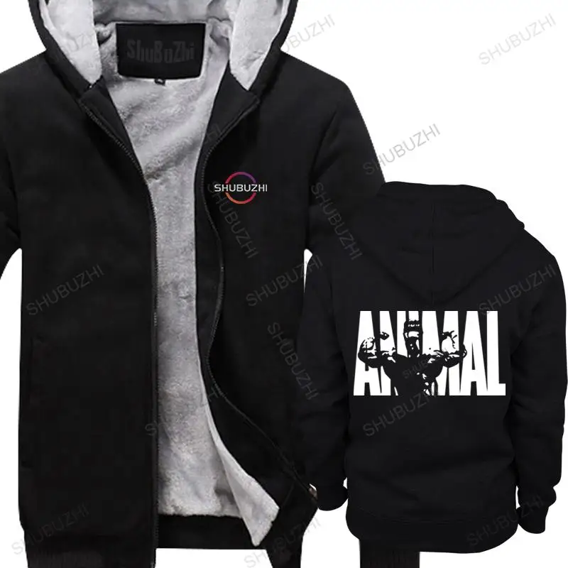 

Animal 3D printing thick hoodie men gym sports street wear fleece hoodie breathable winter hoodie top uniesx warm zipper jacket