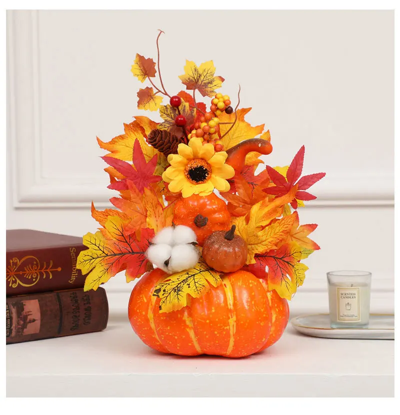 Украшение для стола на Хэллоуин имитация тыквы кленового листа украшение