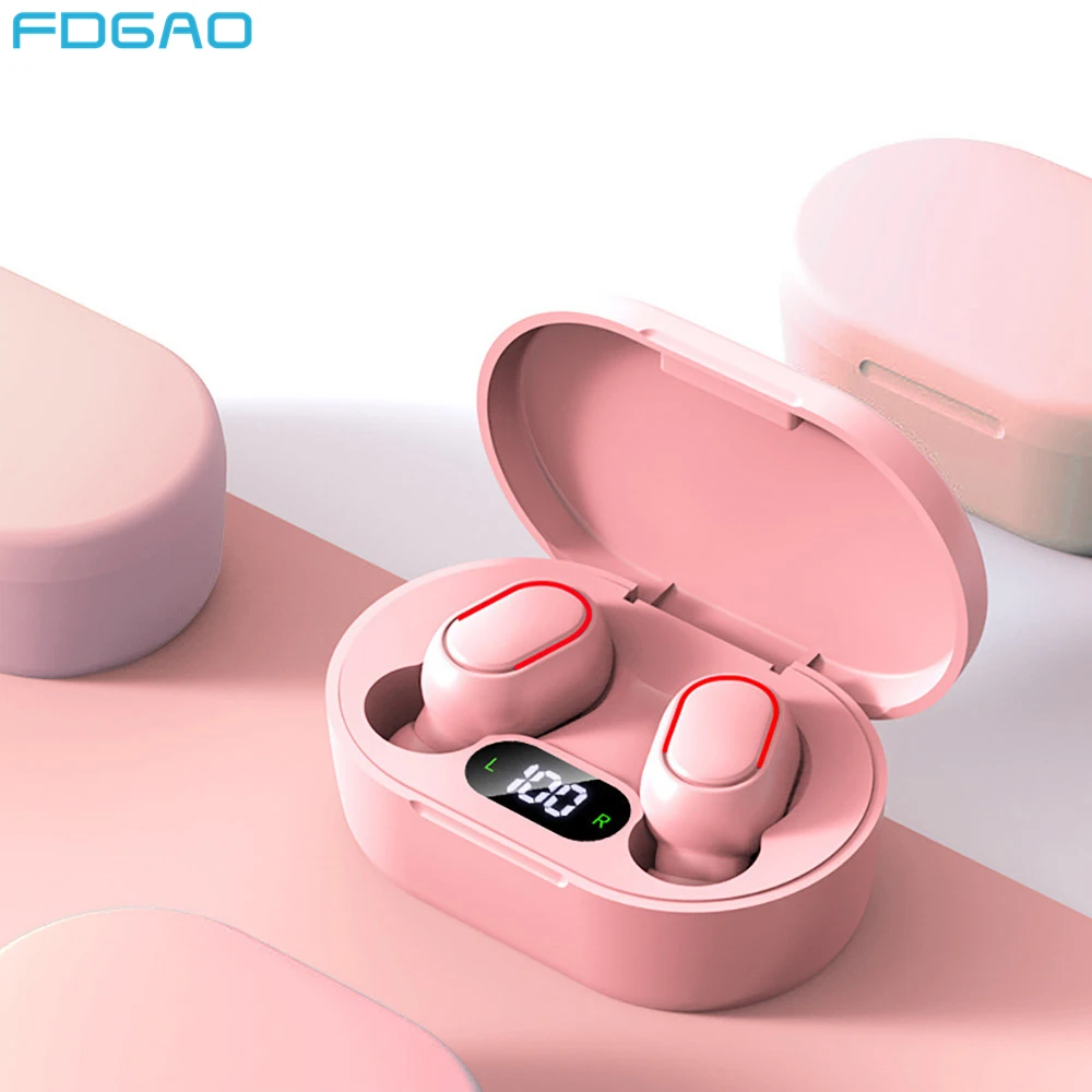 

TWS Bluetooth Earphones Wireless Headphones for iPhone Xiaomi Redmi Noise Reduction Headsets with Microphone Handsfree Earbuds