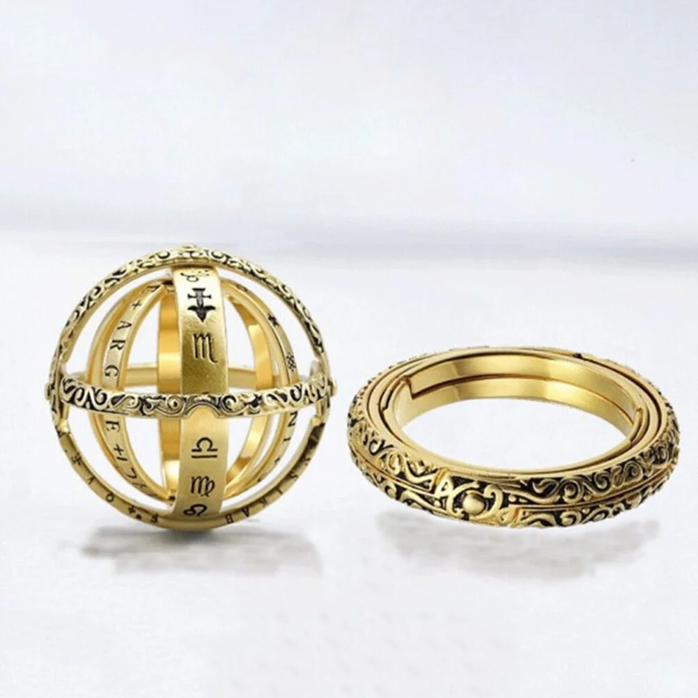 Astronomical Sphere Ball Ring Cosmic Rings Trendy Vintage Lovers Couples Jewelry
