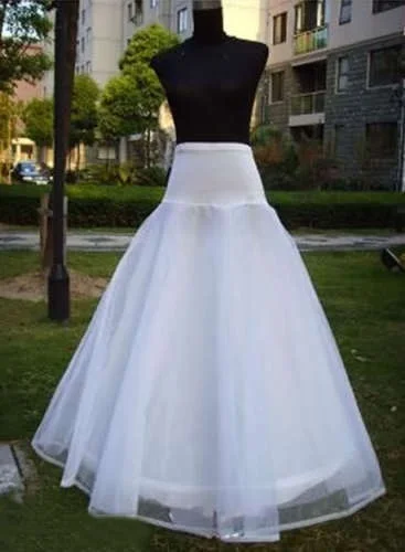 WHITE BRIDAL WEDDING DRESS PROM PETTICOAT UNDERSKIRT CRINOLINE Skirt S-XL | Petticoats