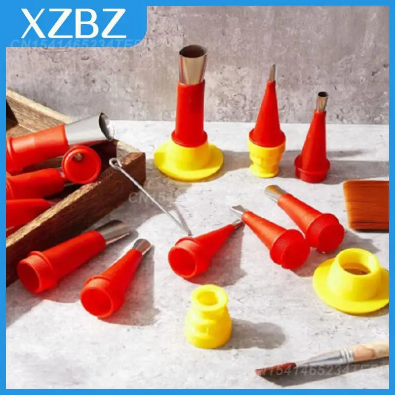 

For Sealing Preserving Adhesives Glue Nozzle Tool Set Sealant Finishing Tool Stainless Steel Caulk Nozzle Applicators With Base