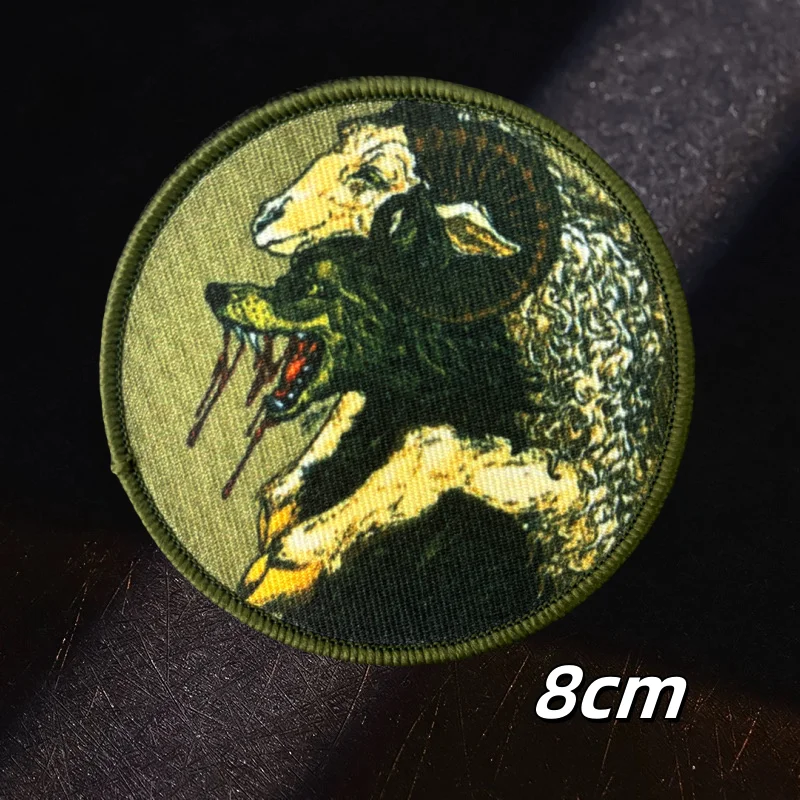 Тактическая нашивка Волк в овечьей одежде военная повязка на руку нашивки для