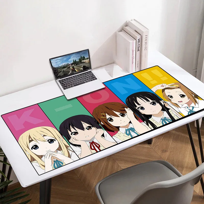 

K-on игровой коврик для клавиатуры и мыши, резиновый коврик, аниме девушки, компьютерные аксессуары, Настольный коврик, игровой коврик, ПК, кабинет, Настольный коврик, кавайные коврики Xxl