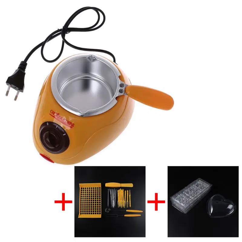 

Electric Heating Chocolate Candy Melting Pot Fondue Fountain Machine Kitchen Bak