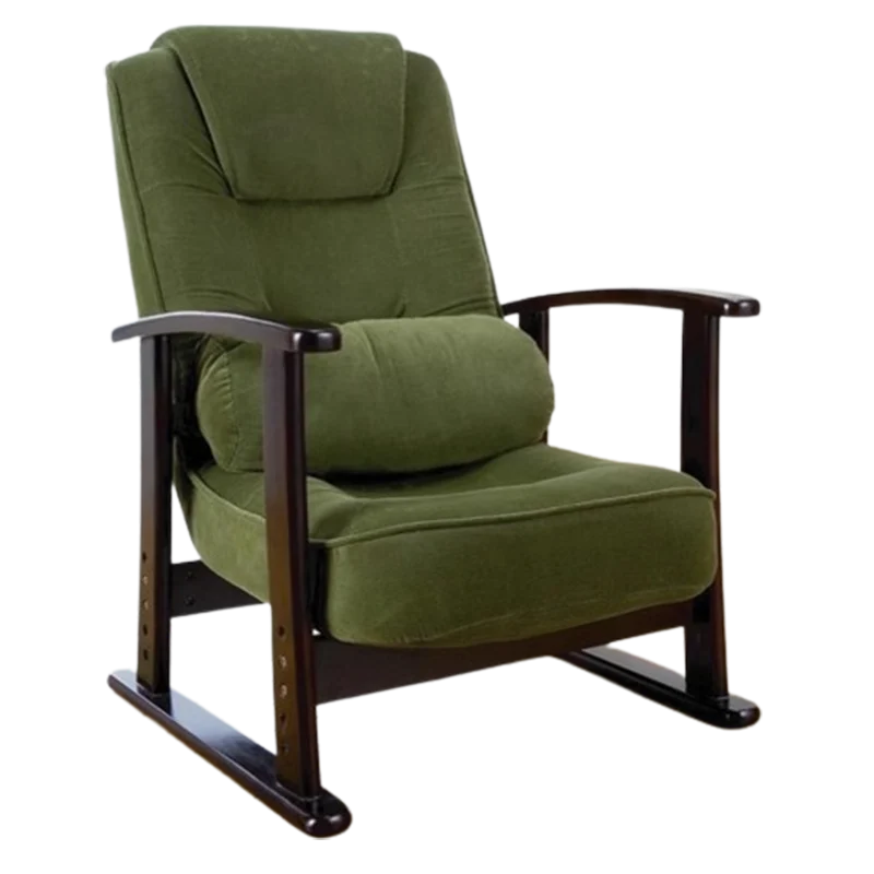 Зеленые стулья для гостиной Kawaii деревянные эластичные одиночные роскошные