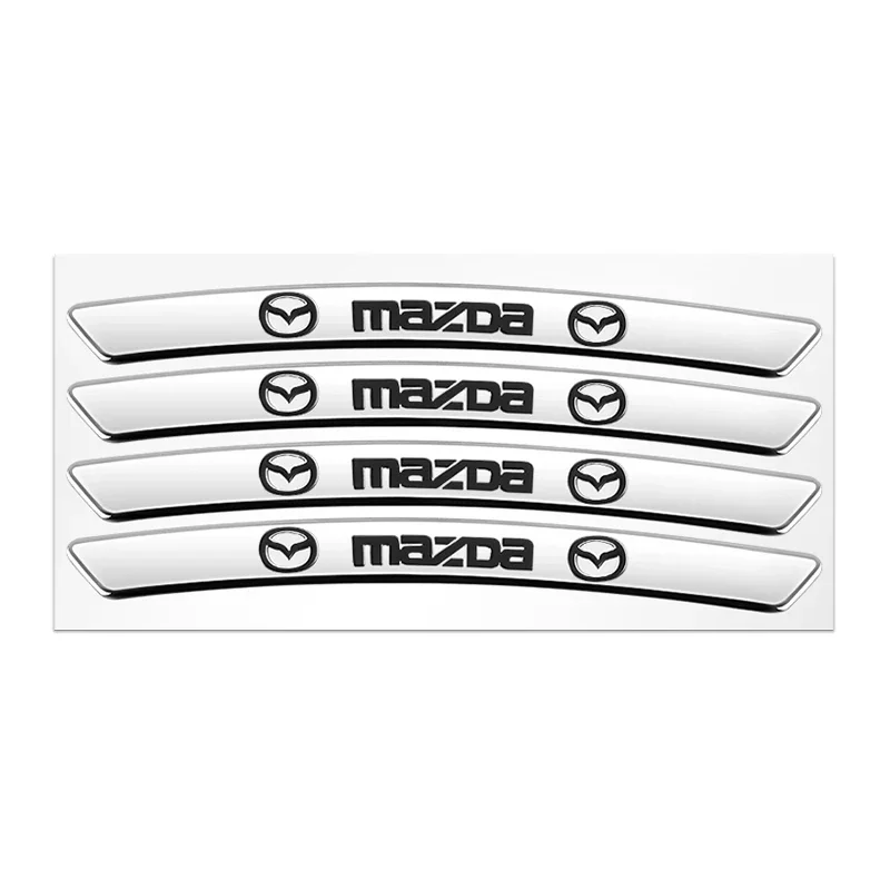 

Стайлинг автомобиля, 4 шт., алюминиевая наклейка на обод колеса, наклейка для Mazda MX5 3 Axela 6 Atenza CX-5 2 Demio CX-3 CX-30 CX30 серии и т. д.