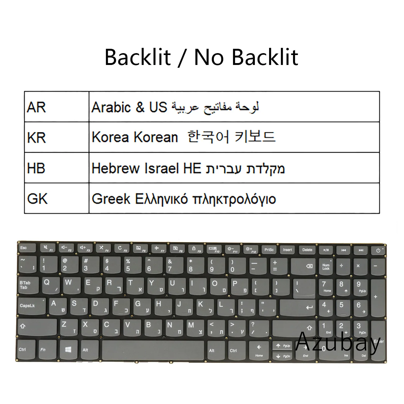 

Клавиатура для ноутбука Lenovo Ideapad 320L-17ABR 320L-17AST 320L-17IKB 320L-17ISK 320R-15IKB 320R-15ISK Арабская Корейская греческая иврит