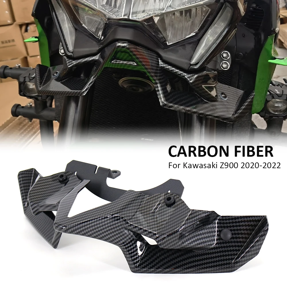 

Z900 Carbon fiber ​Naked Front Spoiler Winglet Aerodynamic Wing Kit Spoiler For Kawasaki Z 900 2020 2021 2022 Motorcycle Parts