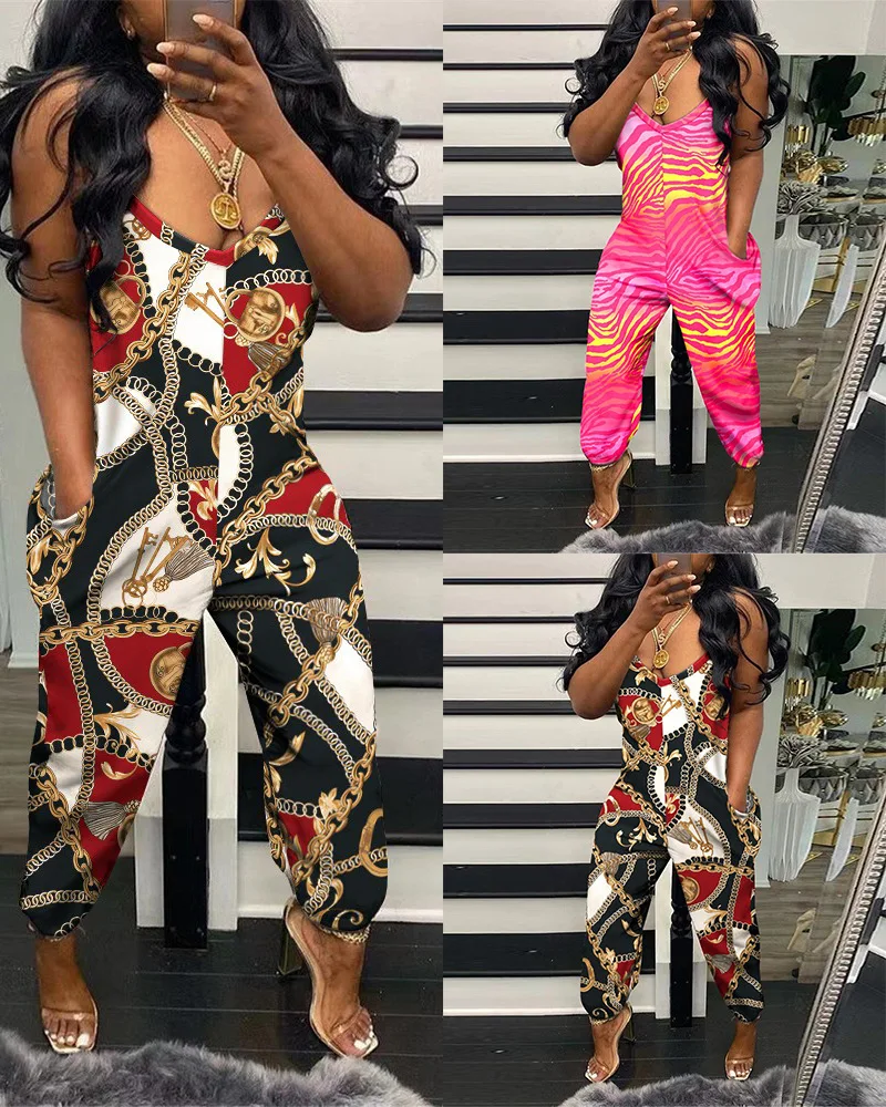 

2023 Sexy Fashion Popular New Printed Jumpsuit Women