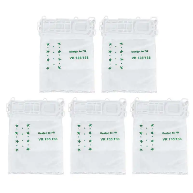 

Мешки для пыли для пылесоса, 5 шт., мешки для мусора из нетканого материала для пылесоса VORWERK VK135 VK136