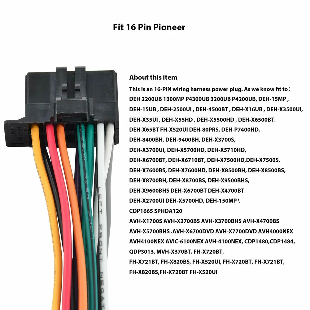 

Car Plug Wire Harness CD Player Plug CD Player Tail Line Line Length 1.5m With Handbrake Line Portable Durabel