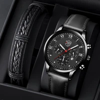 2022 mens fashion sports watches luxury men business quartz wristwatch calendar date male casual leather watch luminous clock