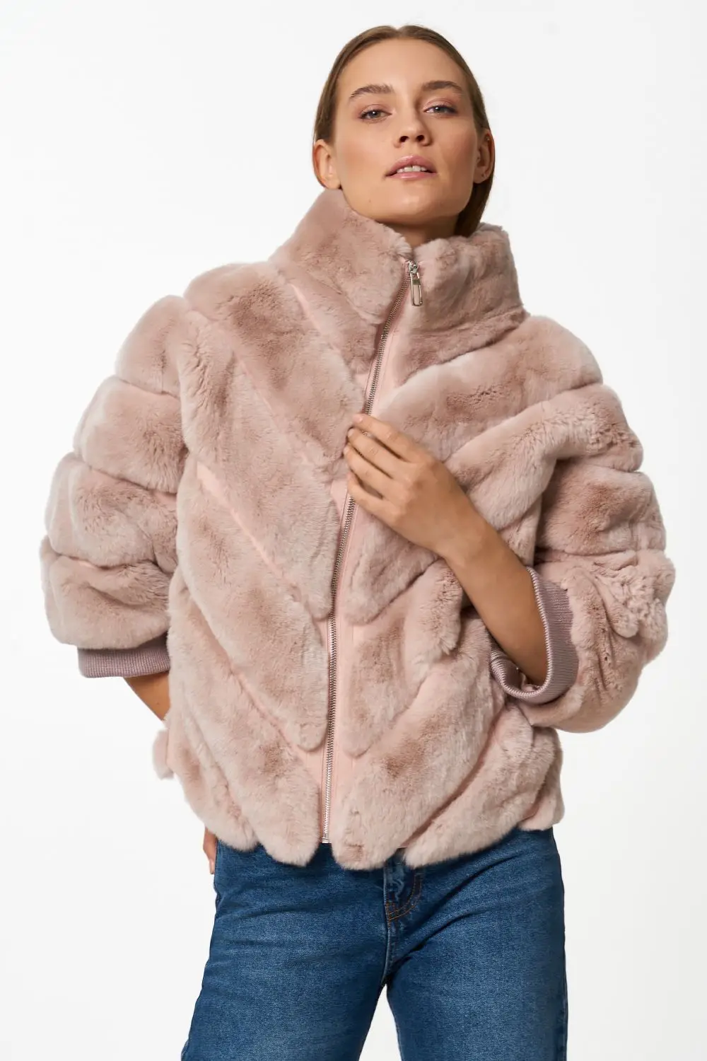2022 New Fashion Fox Fur Imitation Fur Coat Ladies Korean Version Warm Slim Fur Coat 7 Color Top 7 Point Sleeves Faux Fur Coat