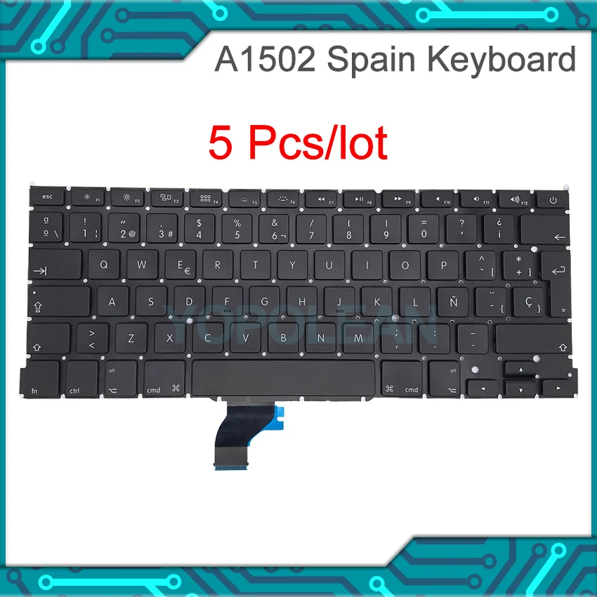 

3Pcs/lot New For Macbook Pro Retina 13" A1502 Spain Spanish Keyboard 2013 2014 2015 Year