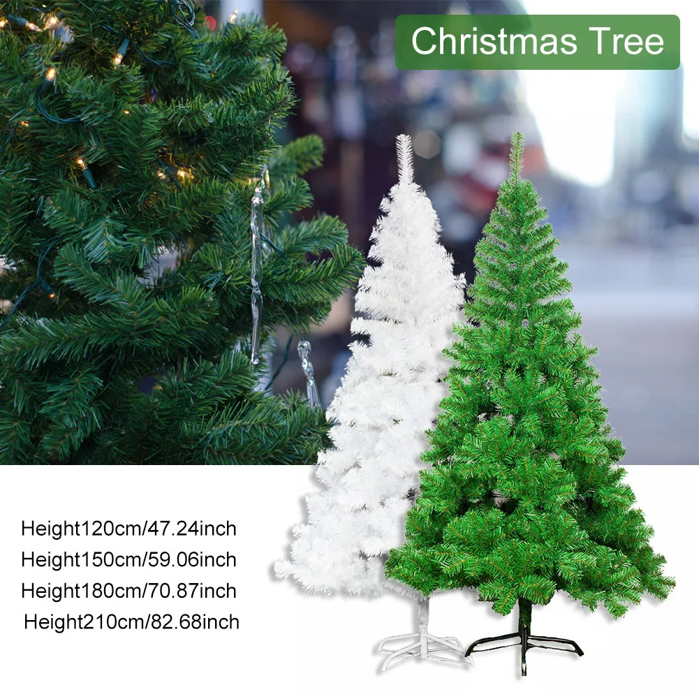 Christmas Tree 1.2/1.5/1.8/2.1M Green/White New Year's supplies Green/White Dense Style Christmas tree Decoration