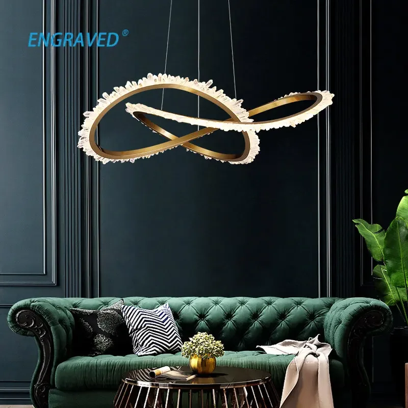 Выгравированная постмодерничная простая искусственная роскошная люстра из