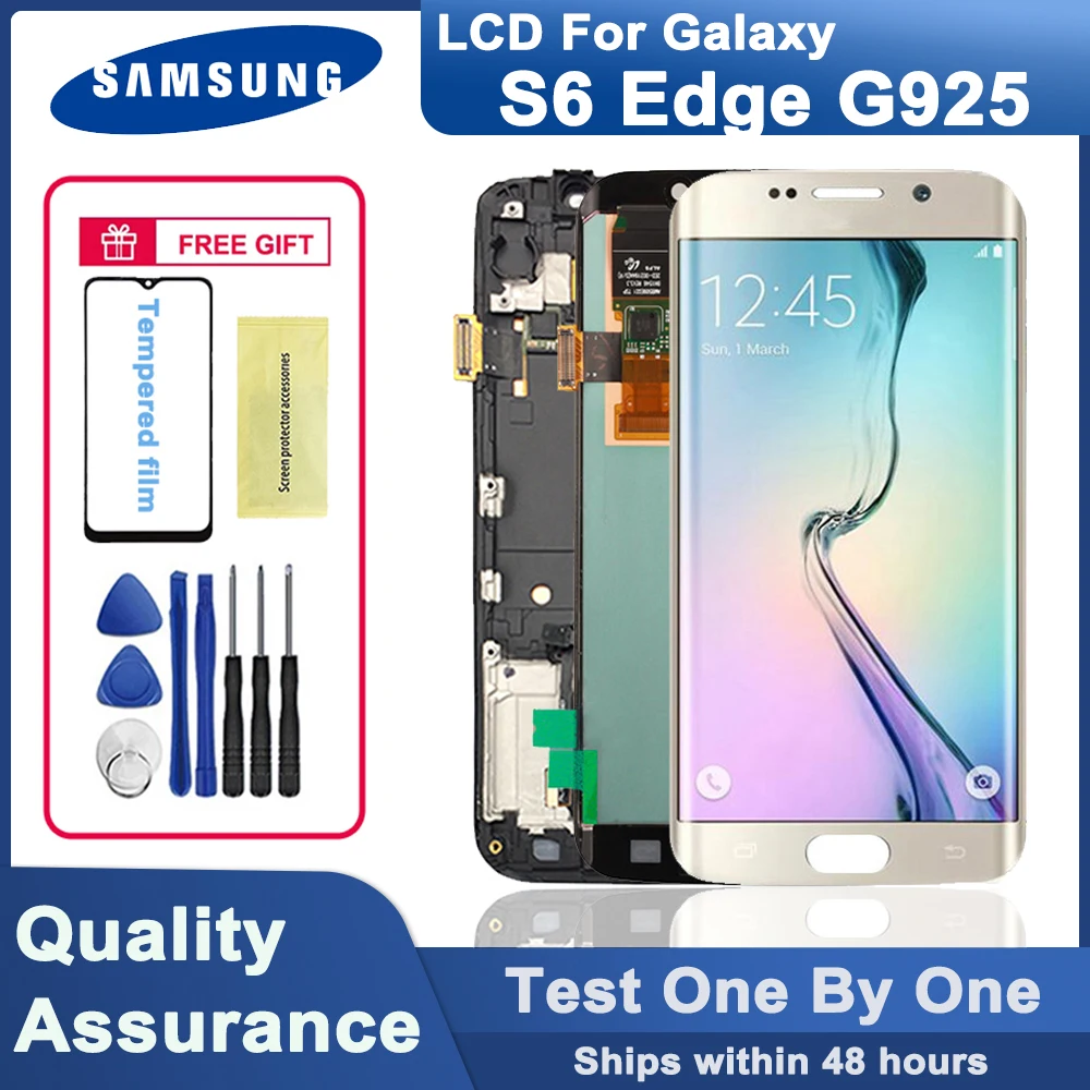 Купи ЖК-дисплей 5, 7 ''для Samsung Galaxy S6 edge plus G928A G928F, сенсорный экран с дигитайзером в сборе для Galaxy S6 edge +, оригинал за 3,901 рублей в магазине AliExpress