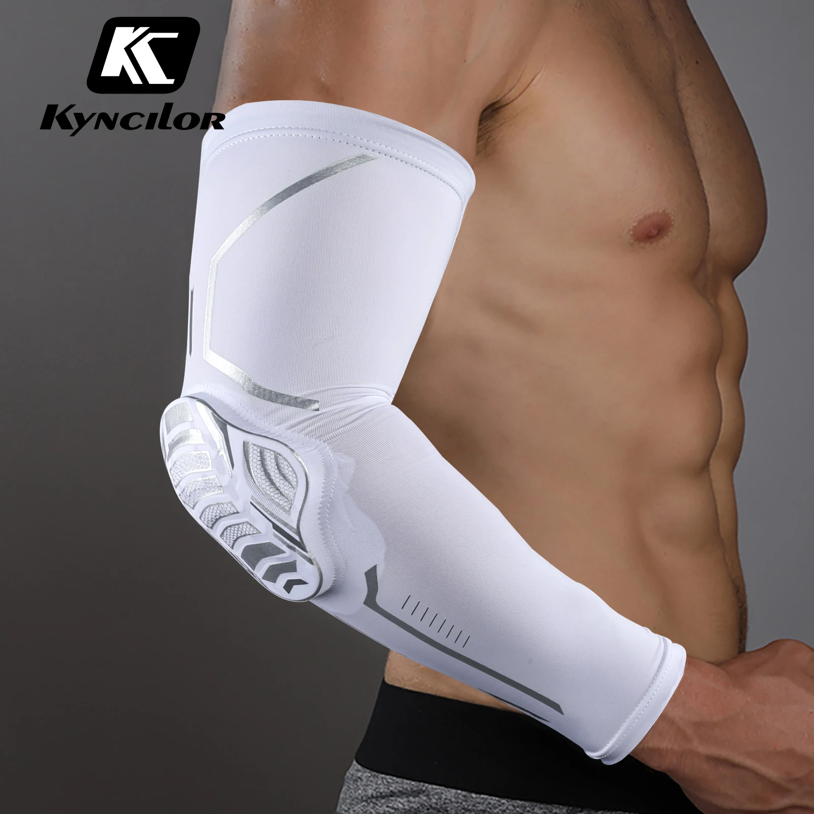 

1Pc ompression Arm Sleeves Sports Anti-slip Elbow Pads Protector Outdoor Basketball Football Cycling Elbow Support Guard