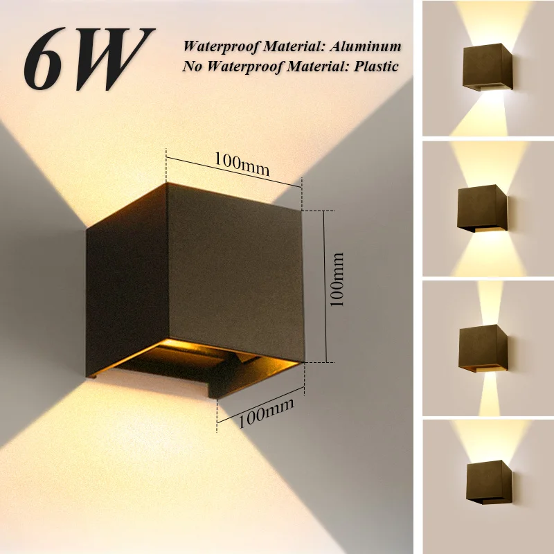 IP65 светодиодный настенный светильник водонепроницаемый внутренний настенный светильник AC110V-220V внутреннее наружное освещение для гостиной, спальни, лестницы, домашний декор