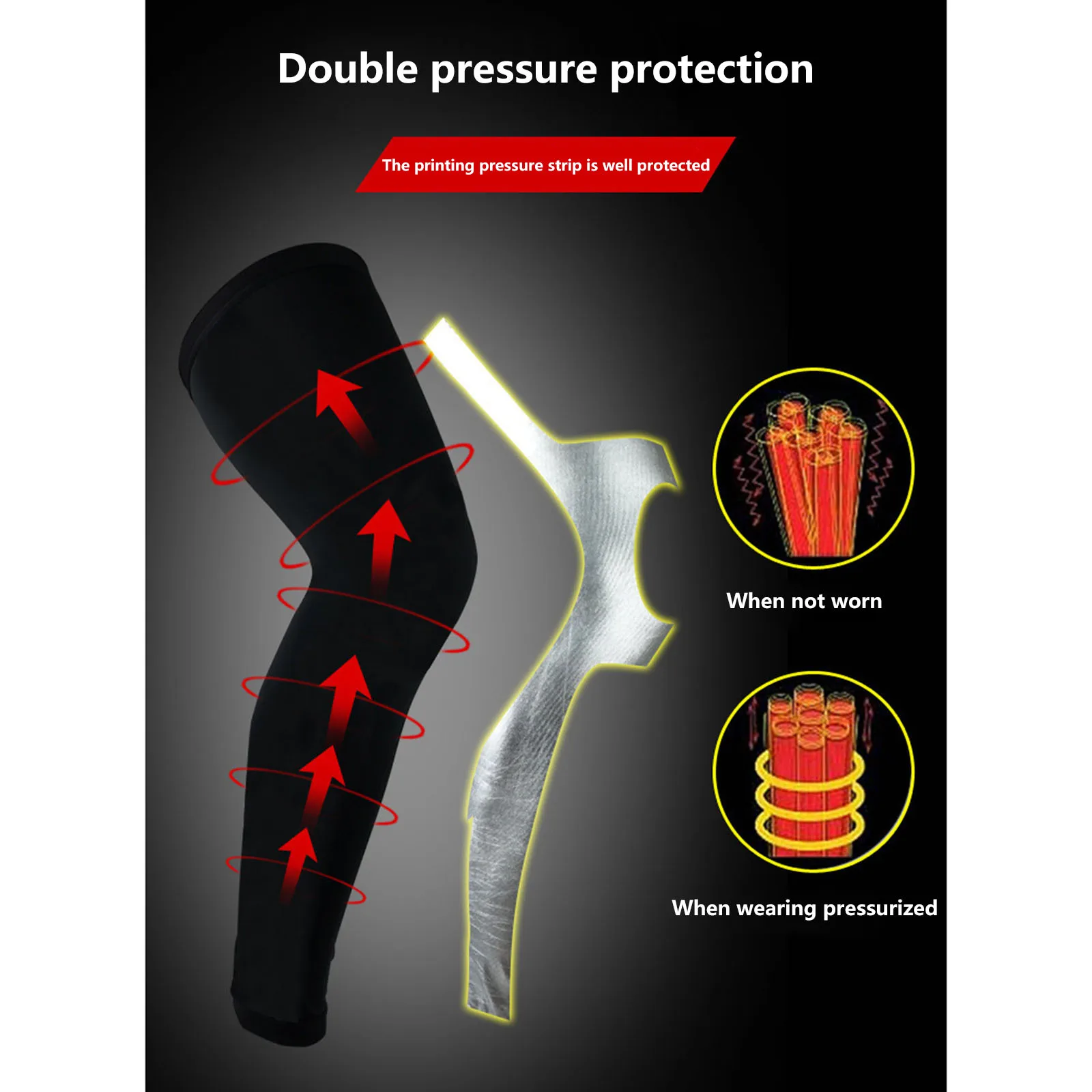 Компрессионные наколенники эластичные дышащие для похудения повязка на ногу 4