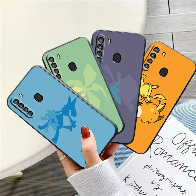 

Cartoon Pokémon Cute Phone Case For Samsung Galaxy A01 A02 A10 A10S A20 A31 A22 4G 5G Silicone Cover Carcasa Liquid Silicon