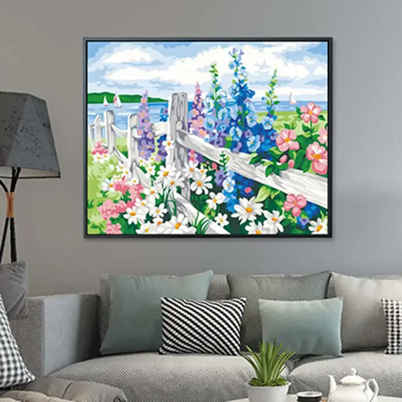 

0981516 Digital oil painting art oil mountain art oil painting living room floor decorative painting