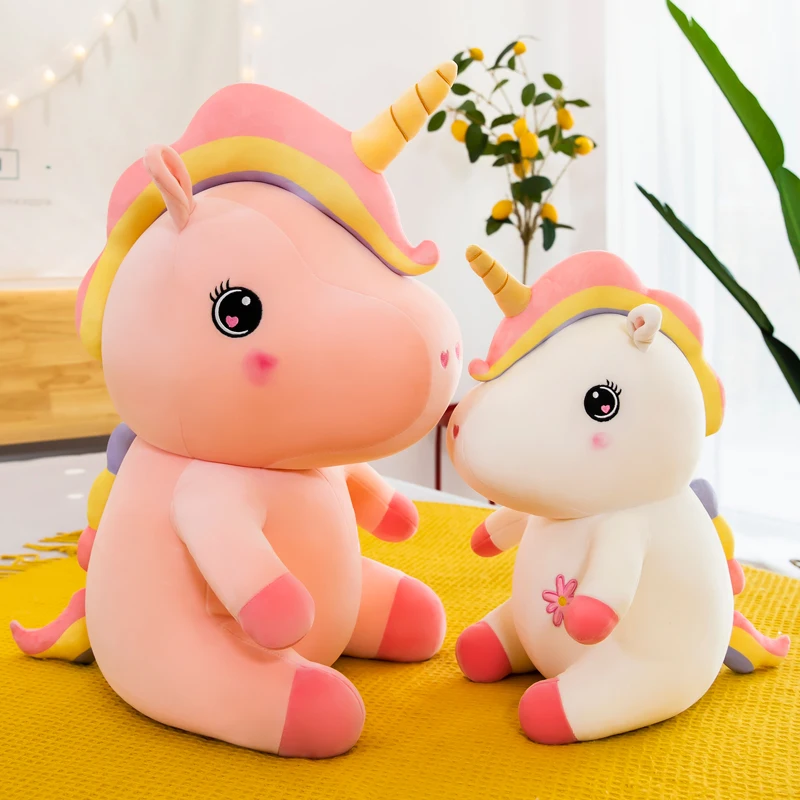 

60cm Cute Soft Small Daisy Unicorn Plush Toys Office Nap Stuffed Animal Pillow Home Comfort Cushion Gift Doll for Kids Girl
