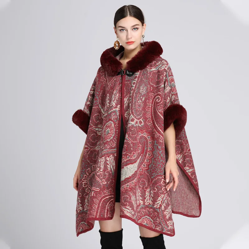 New Winter Long Sleeve Imitation Otter Rabbit Hair Coat Women Fashion Warm Fur Coats Outerwear Fake Fur Shawl Women Clothing