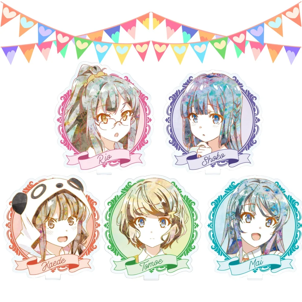 Loen Anime Store Rascal Does Not Dream of Bunny Girl Shoko Nodoka Rio Tomoe Mini AcrylicStand Настольный декор Подарок