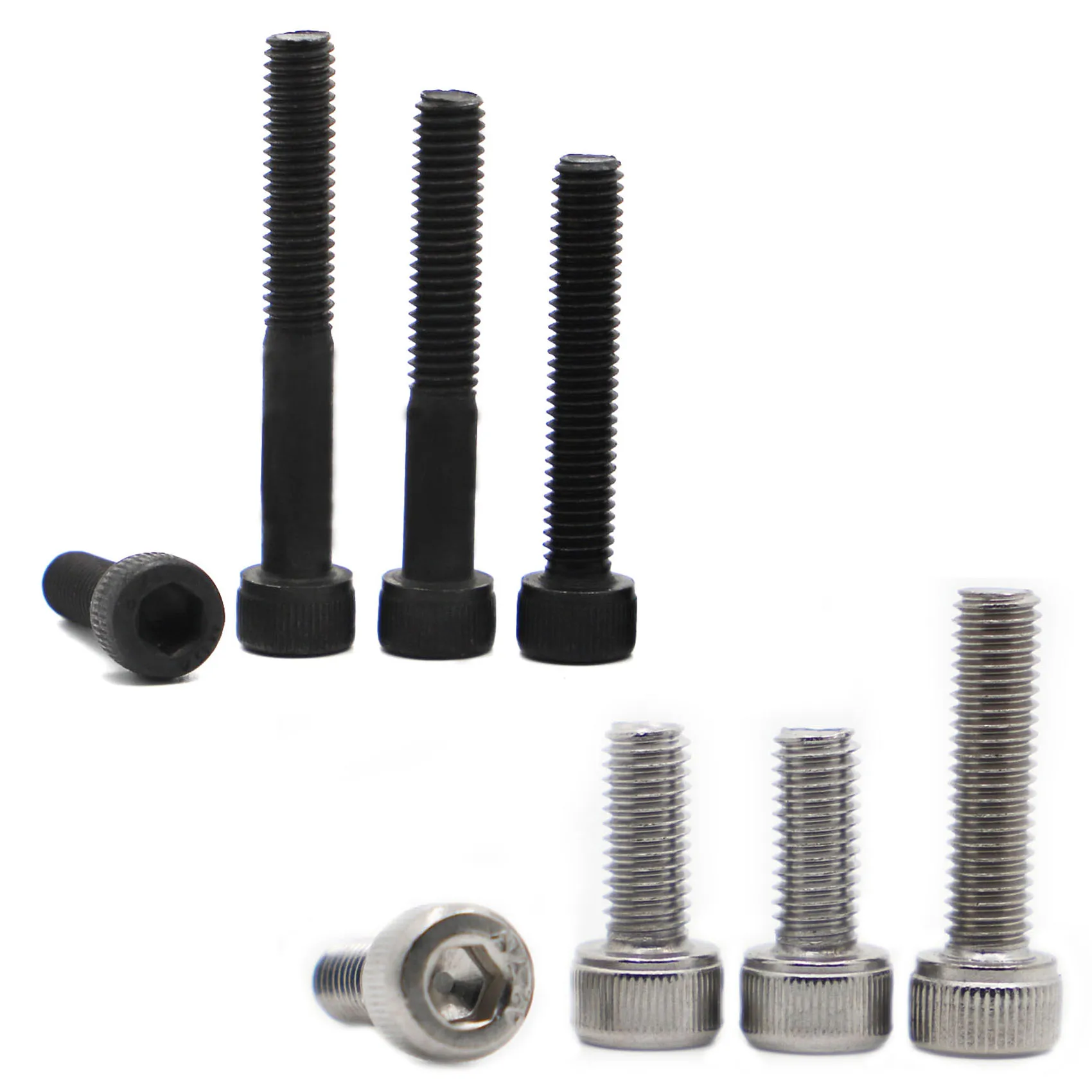

5-50PCS M1.6 M2 M2.5 M3 M4 M5 M6 M8 DIN912 Hex Allen Socket Cap Head Screw 304 Stainless Steel Black Grade 12.9 Bolt Screws