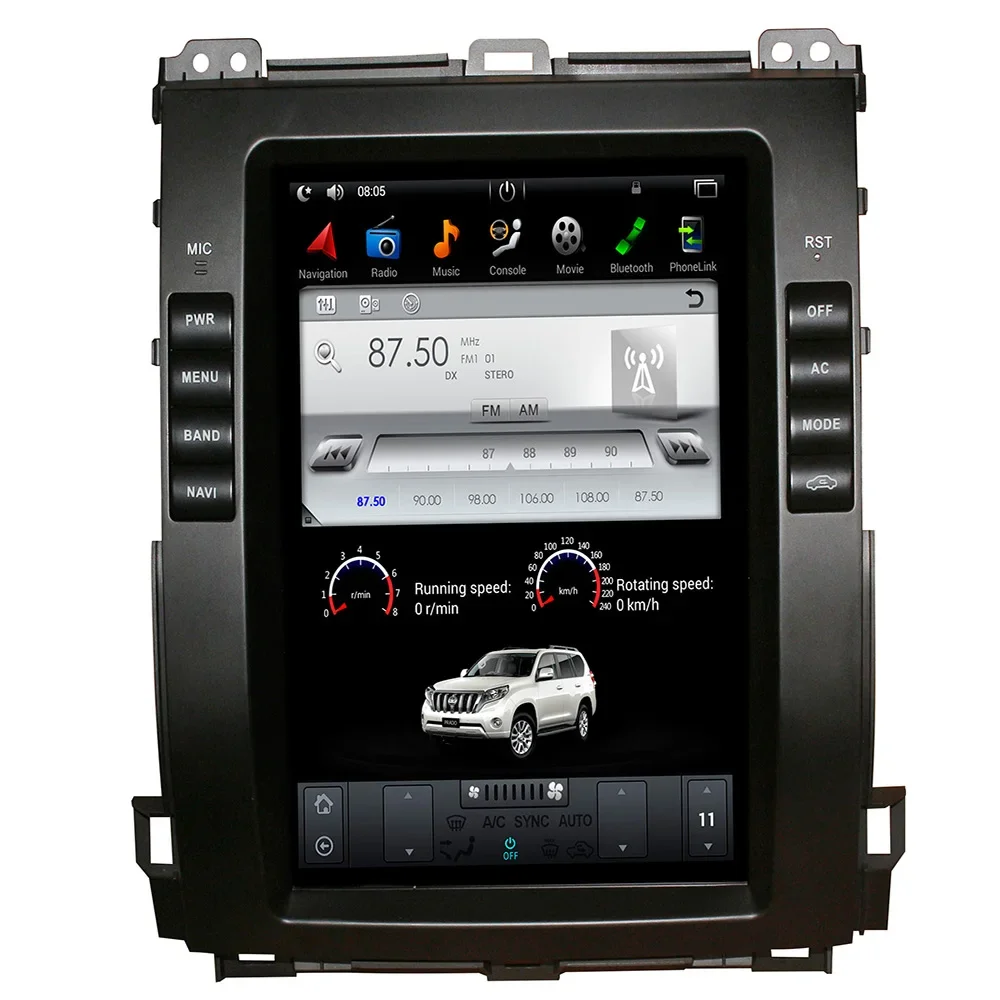 

Автомобильный мультимедийный Dvd-плеер, 12 дюймов, Android 9,0, PX6, для Toyota Prado, Lexus GX470, GPS-навигация, стерео 2002-2009