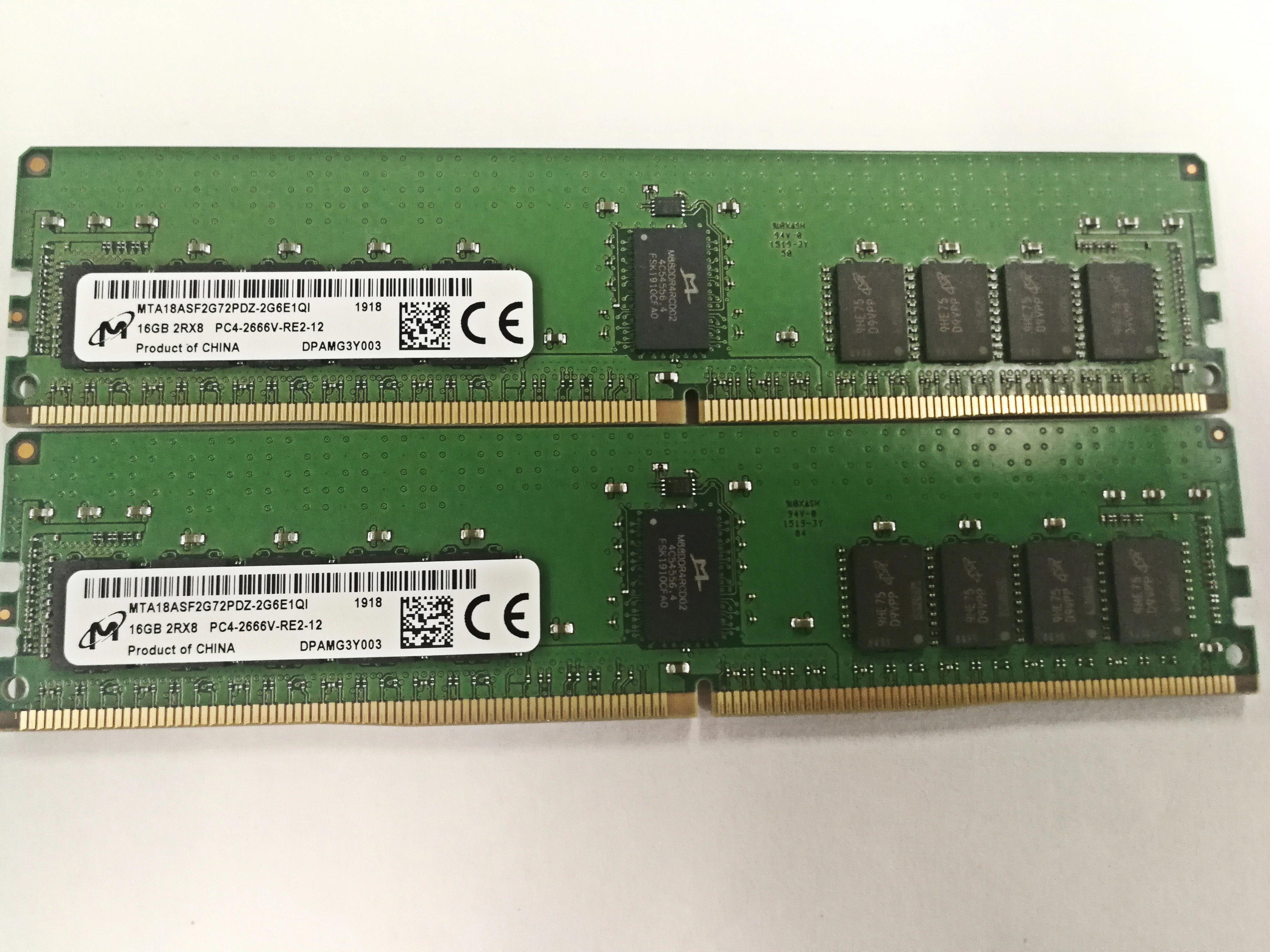 

RAM 16G 1R4 PC4 2666V REG Server Memory MTA18ASF2G72PZ-2G6 1PCS