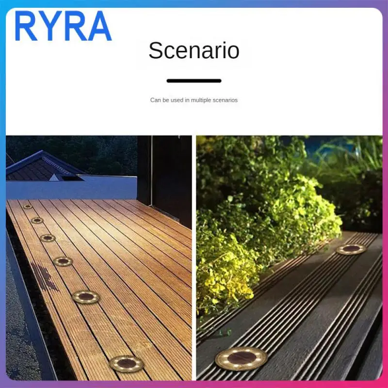 

Умные наружные солнечные палубные светильники с управлением освещением внутреннего двора, сада, лужайки, вставленный Ландшафтный фонарь светильник 8 Smd