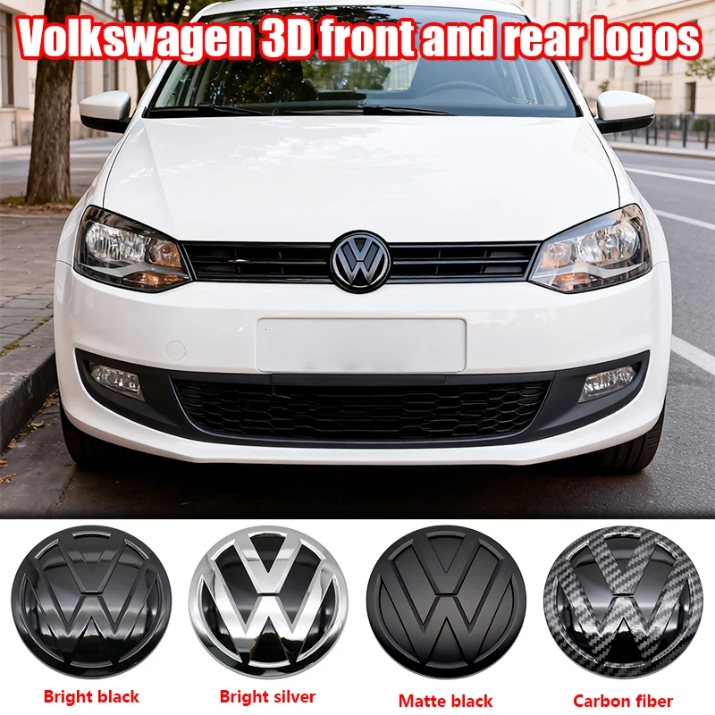 Фото Держатели для стаканов для Volkswagen Polo 2014-2018, наклейка-эмблема с логотипом автомобиля, украшение для передней решетки и багажника, внешний тюнинг авто №1