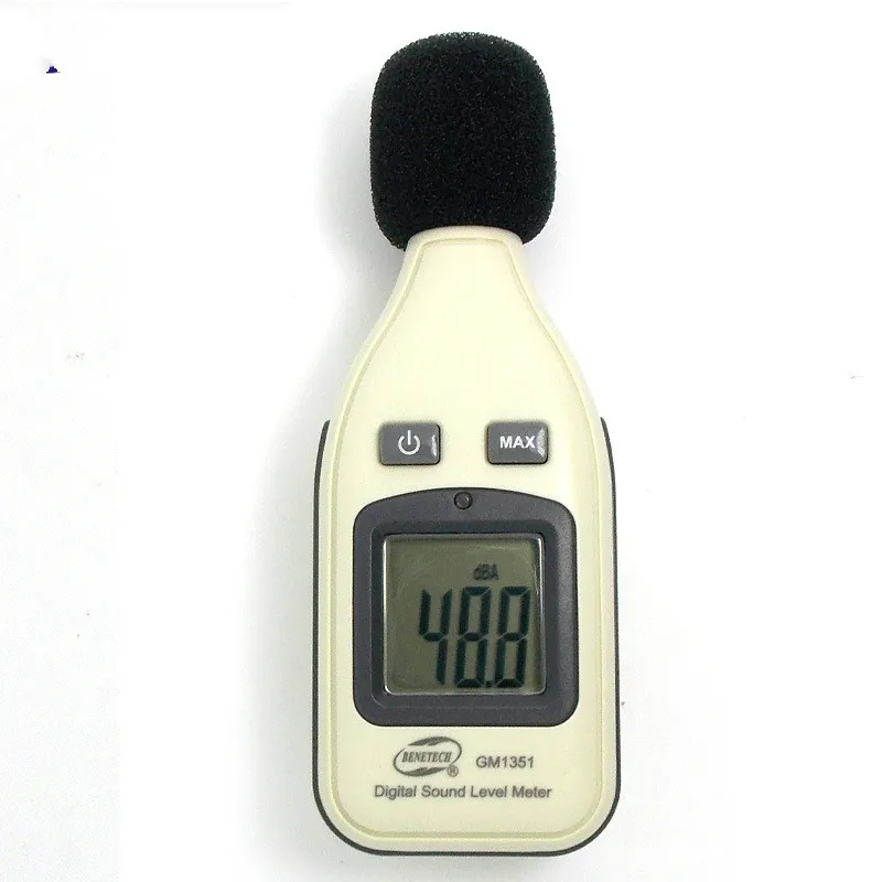 

30-130dB Digital Sound Level Meter Noise Audio Volume Monitoring Test dB Decibels Detector with LCD Backlight
