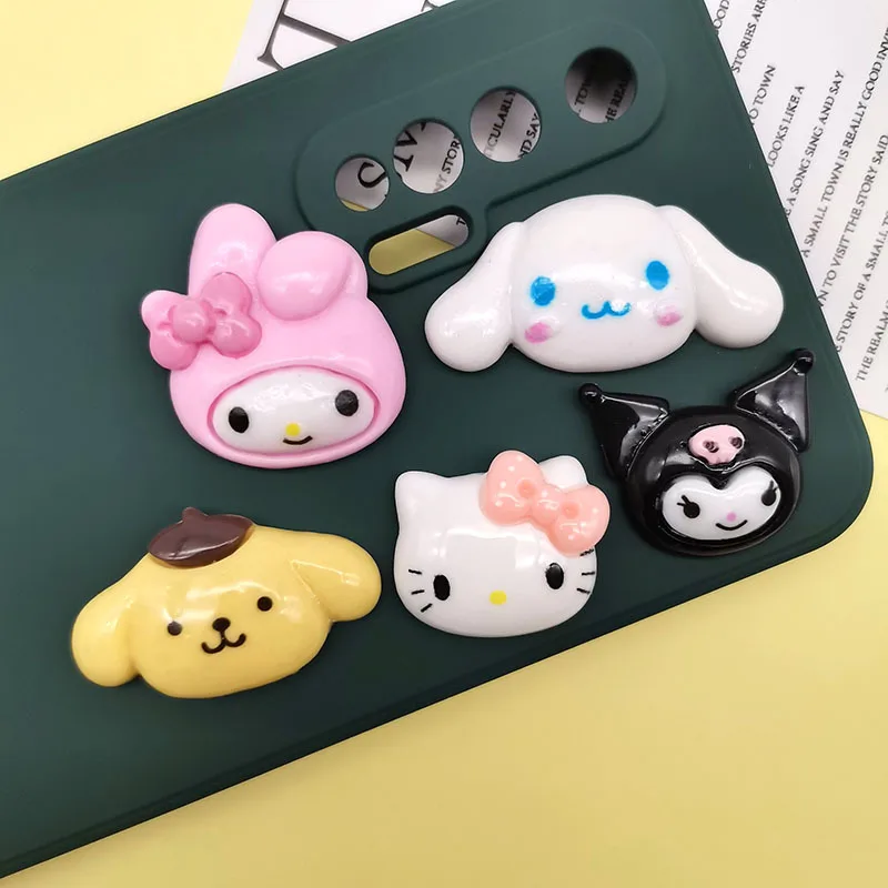 

10Pcs Kawaii Sanrios Cartoon Sanrio Series Flatback Resin Miniatures DIY Phone Shell Patch Cute Hair Accessories Toy