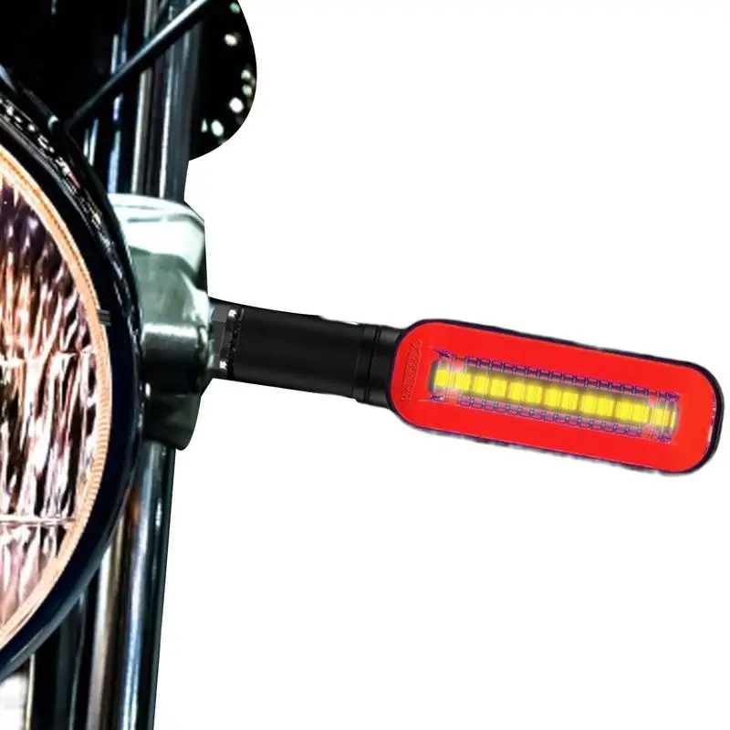 

2PCS Universal LED Motorcycle Turn Signal Light Waterproof Flashing Indicator Blinker Rear Lights Lamp For Night Car Accessories