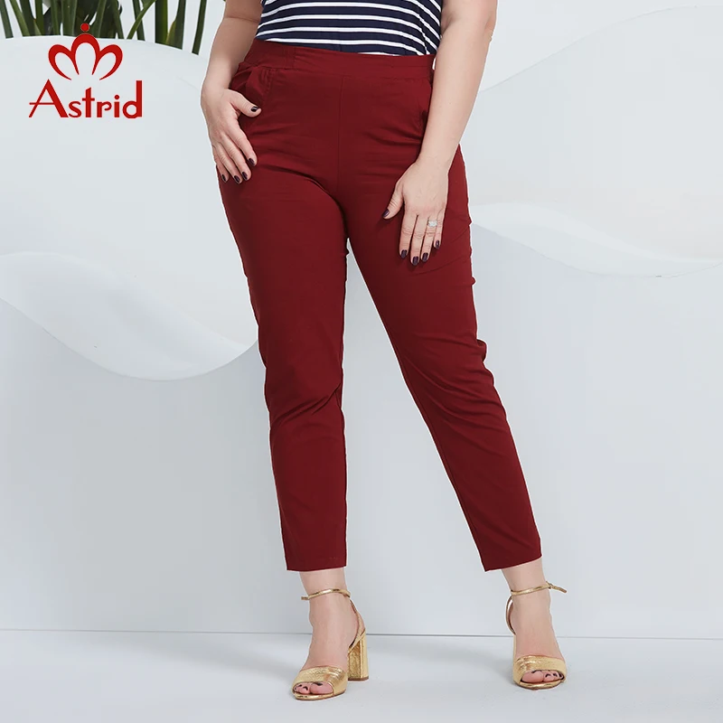 Astrid Женские Брюки 2022 Хлопок Модные Классические Однотонные Длинные женские