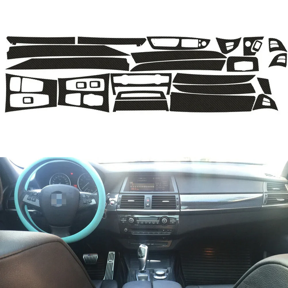 Набор наклеек для салона автомобиля BMW E70 2007-2013 3D узор из углеродного волокна