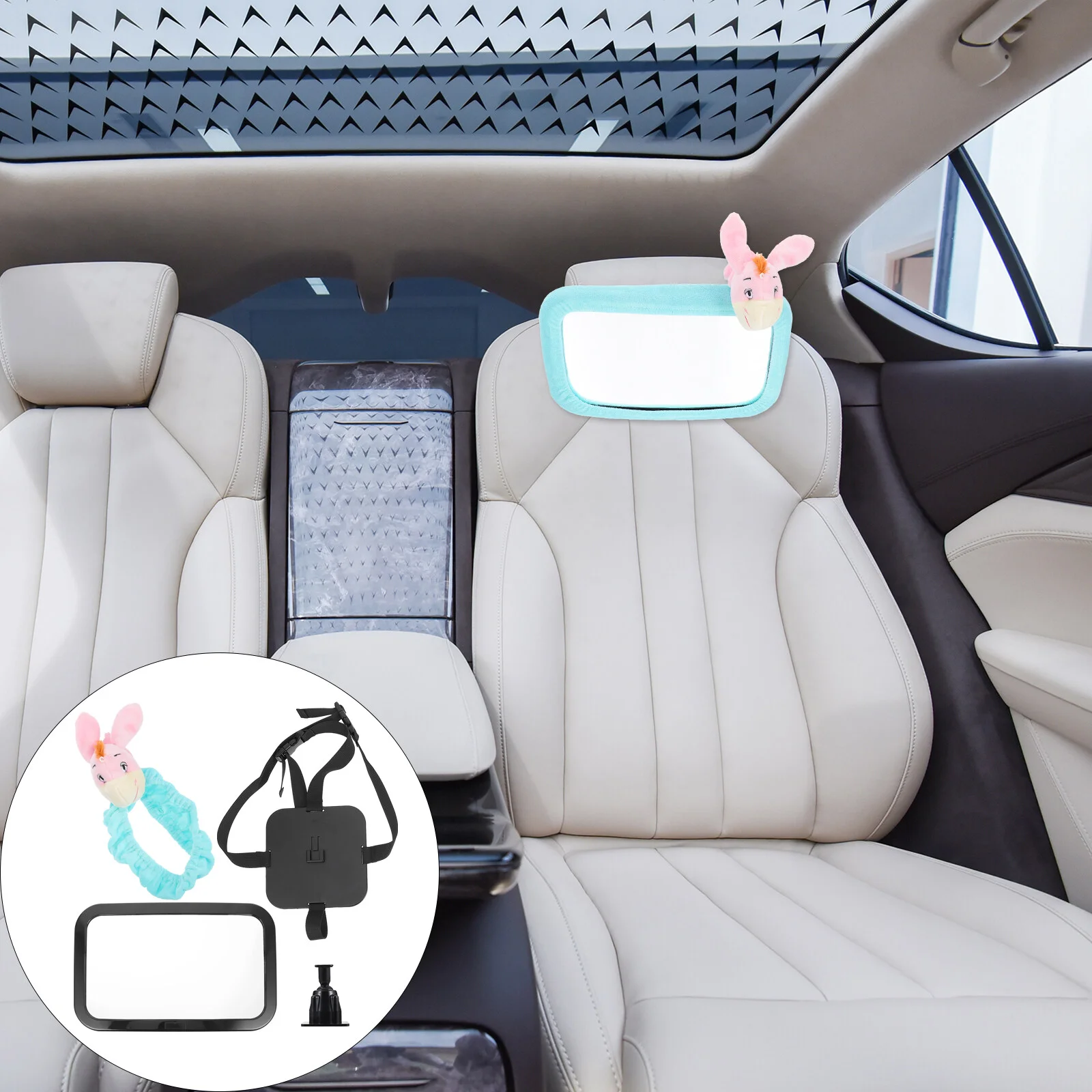 

Car Seat Baby Adjustable Backseat Observation Mirror Rear Stroller Rearview Interior Abs Infant